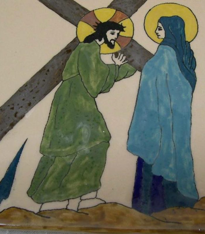 La Via Dolorosa IV 
Jesus meets his mother